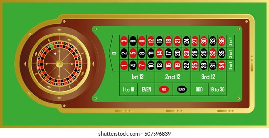 Casino roulette. Gambling table for your design.