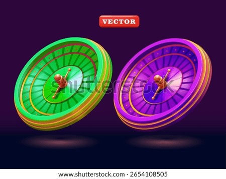 Casino roulette game, 3d vector. Suitable for business, gaming, and design elements