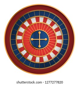 Casino roulette icon. Cartoon of casino roulette vector icon for web design isolated on white background