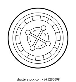 casino roulette isolated icon