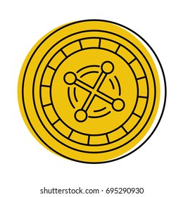 casino roulette isolated icon