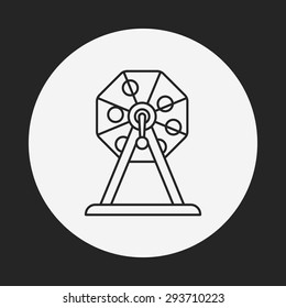 Casino Roulette line icon