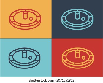 Casino Roulette Logo, Simple Flat Icon of casino,game,roulette