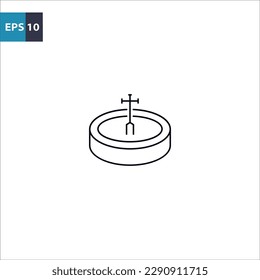 Casino roulette outline icon Vector illustration