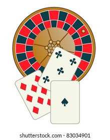 Casino, roulette, playing, Cards,