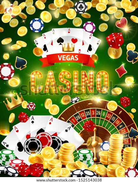 Casino Roulette Poker Blackjack Gambling Games Stock Vector Royalty Free 1525143038