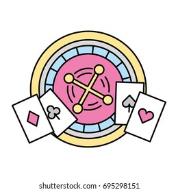 Casino roulette with poker cards