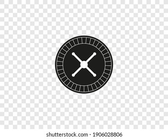 Casino, roulette, spin icon. Vector illustration, flat design.
