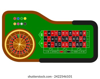 casino roulette stock vector illustration isolated on white background