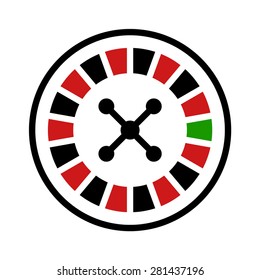 Casino Roulette Wheel Flat Vector Icon For Apps And Websites