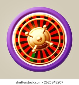 Casino roulette wheel. Gambling design.