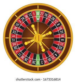 Casino Roulette Wheel Table In Color