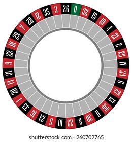 Casino Roulette Wheel Vector Icon Isolated, Gamble