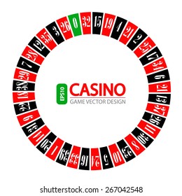 Casino Roulette Wheel. Vector Illustration