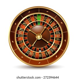 Casino Roulette Wheel. Vector Illustration.