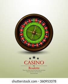 Casino Roulette Wheel. Vector Illustration. Vip.