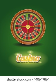 Casino roulette wheel. Vector illustration.