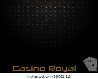 Casino royal suits pattern with aces cards vector illustration