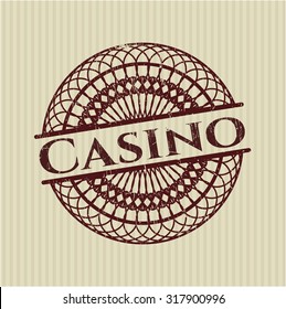 Casino rubber grunge seal