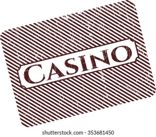 Sello de caucho del casino