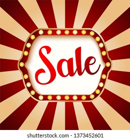 Casino sale banner design. Red color on vintage background illustration vector EPS10.