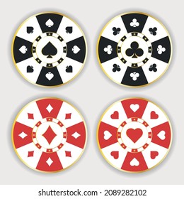 Casino set. Casino chips. Poker chip