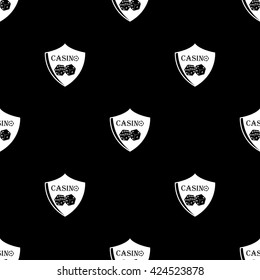 casino shield simple vector icon