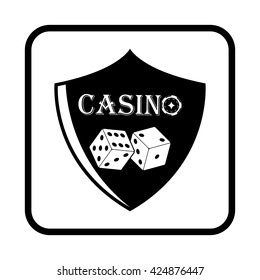 casino shield simple vector icon