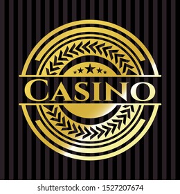 Casino shiny emblem. Vector Illustration. Detailed.