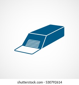 Casino Shuffle Machine Blue Flat Icon On White Background
