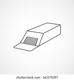 Casino Shuffle Machine Flat Icon On White Background