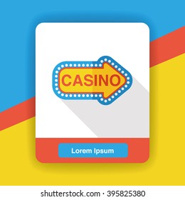 casino sign flat icon