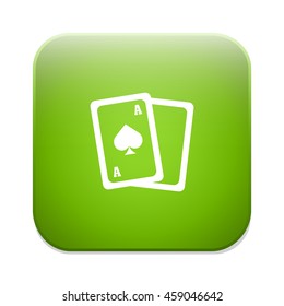 Casino sign icon. Playing card button
