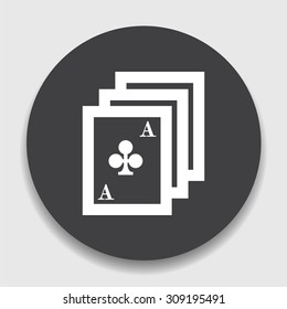 Casino A sign icon. Playing cards