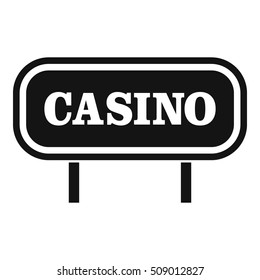 Casino sign icon. Simple illustration of casino sign vector icon for web
