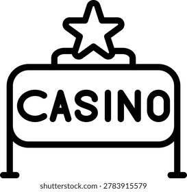 Casino Sign Vector Design Icon Style