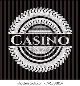 Casino silvery badge