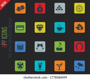 Casino simply symbol for web icons and user interface