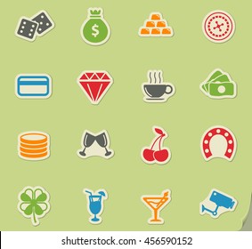 Casino simply symbol for web icons and user interface