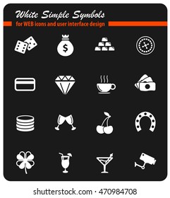 Casino simply symbol for web icons and user interface