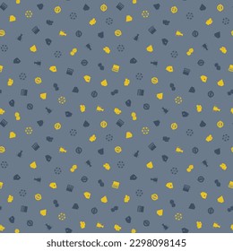Casino slot icon pattern background for website or wrapping paper. Gambling hand drawn seamless pattern.