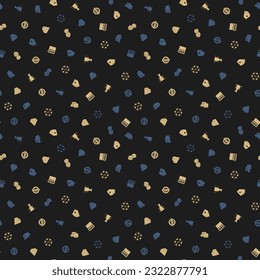 Casino slot icon pattern background for website or wrapping paper. Gambling hand drawn seamless pattern. Vector illustration.