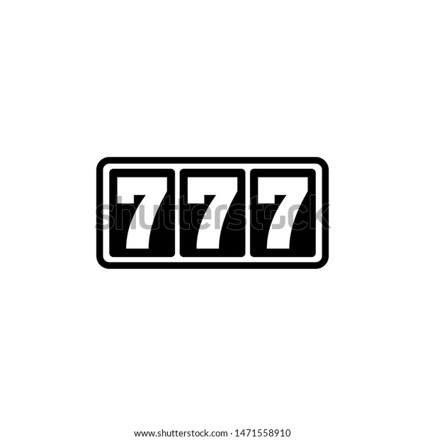カジノスロットマシン 777ジャックポット 平らなベクター画像アイコンイラスト 白い背景に単純な黒いシンボル カジノスロットマシン 777ジャックポットサインデザインテンプレート ウェブおよびモバイルuiエレメント用 のベクター画像素材 ロイヤリティフリー