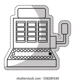 casino slot machine icon over white background. gambling games design. vector illustration
