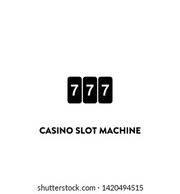 casino slot machine icon vector. casino slot machine sign on white background. casino slot machine icon for web and app