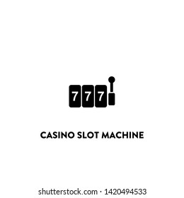 casino slot machine icon vector. casino slot machine sign on white background. casino slot machine icon for web and app