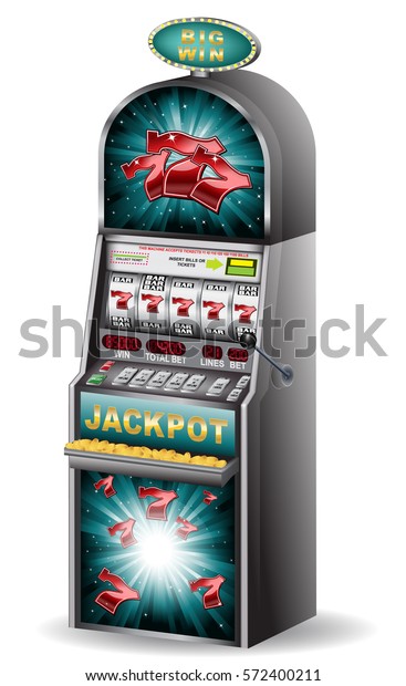 Casino Slot Machine Jackpot Lucky Seven Stock Vector (Royalty Free)  572400211 | Shutterstock