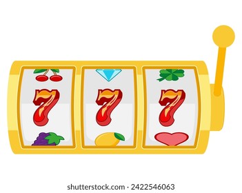 casino slot machine stock vector illustration isolated on white background
