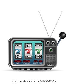 Casino slot machine in TV