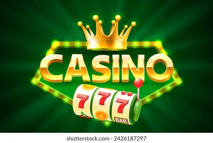 Casino slots icons, slot sign machine, night Vegas. Vector illustration